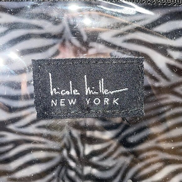 Nicole Miller Womens Beige & Red Rolling Tote Bag With Front Pocket - Picture 5 of 15